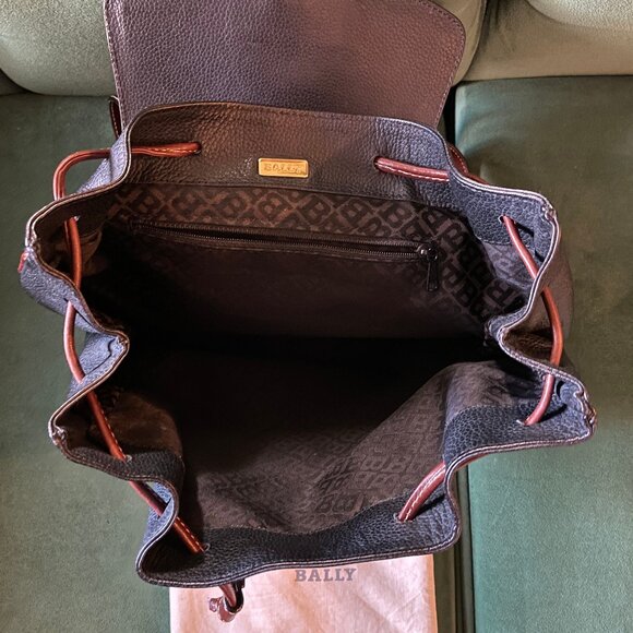 Bally Brown & Black Backpak Purse - Picture 7 of 7